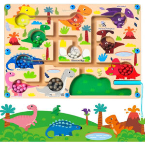 Laberinto Magnético Juguete Educativo Sensorial Dinosaurios Colorido