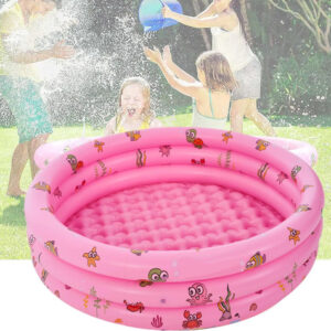 Alberca Inflable Para Niños Rosa 130x35 Cm Juguete De Agua V Rosa
