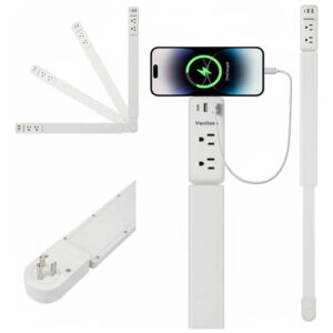 Extensor De Enchufe Retráctil 2 Ac 3 Usb 86 Cm Espacios Redu Color