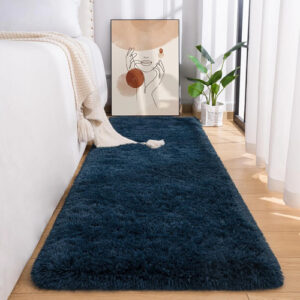 Alfombra Esponjosa Azul Marino 81 X 51 Cm Antideslizante 0 Cm Azul Marino