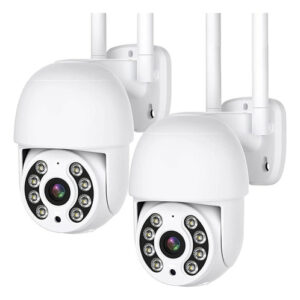 Cámara De Seguridad Exterior Wifi 2mp Visión Nocturna 360 Blanco