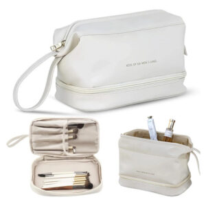 Neceser De Viaje Unisex Gran Capacidad Impermeable Blanco Color Diseño De La Tela