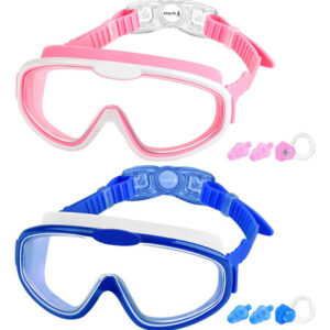 Gafas De Natación Para Niños Con Protección Uv Y Visión Ampl Azul