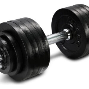 Mancuernas Ajustables 18 A 90 Kg Para Entrenamiento De Fuerz 52.5 Lb - Negro