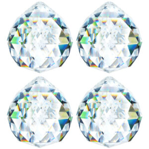 Colgantes De Vidrio Transparente 40 Mm Paquete De 4 Para Dec Arco Iris 4pcs Nombre Del Diseño