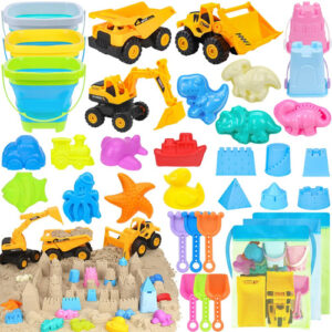 Juguetes De Playa 35 Piezas Kit De Arena Con Camiones Y Bald