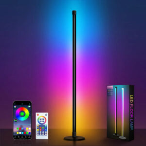 Lámpara De Piso Led Inteligente Rgb Cilindro Moderno 68 Modo Color De La Pantalla Color De La Estructura