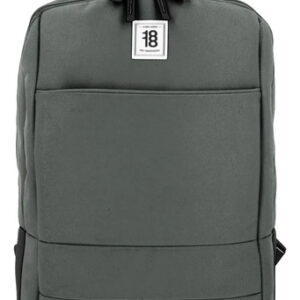 Mochila Grande Unisex Gris Con Porta Laptop Hasta 38 Cm Gris Diseño De La Tela