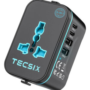 Adaptador De Viaje Universal 4 En 1 Con 2 Puertos Usb