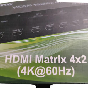 Matriz Hdmi 4x2 4k 60hz Conmutador 4 Entradas 2 Salidas