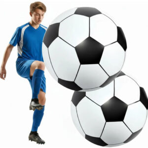 Balón De Fútbol Inflable Gigante 27 Pulgadas 2 Unidades Pvc Black And White