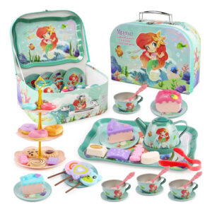 Juego De Té Infantil 48 Piezas Para Niñas Y Niños 4 A 7 Años Sirenas