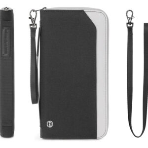 Soporte Para Pasaporte De Viaje Familiar Negro Organizador 1 Color Diseño De La Tela