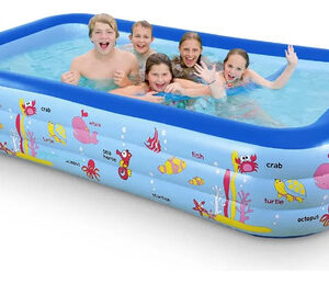 Piscina Inflable Familiar 297 Cm Para Jardín Y Patio Trasero Azul 117