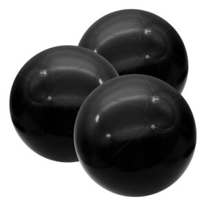 3 Pelotas De Playa Inflables Negras 30cm Para Fiesta Y Veran Negro Nombre Del Diseño