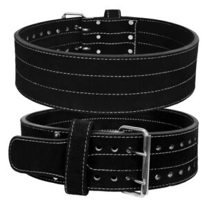 Cinturón De Ante Negro 10 Cm Para Levantamiento De Pesas Negro Talla