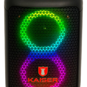 Bocina Kaiser Recargable Bluetooth® Con Doble Bafle De 3 Pulgadas Y Luces Led Multicolor Tecnología Ksr-link Ksw-5003