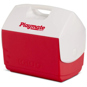 Cooler De 16 Qt Rojo Y Blanco Con Tapa Abatible Y Asa Transp Color