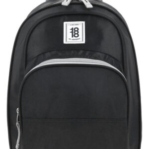 Mochila Negra De Poliéster Para Adultos Con Gran Capacidad Negro Diseño De La Tela
