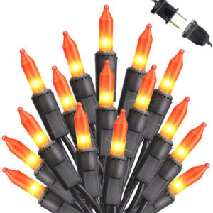 Toodour Luces Naranjas De Halloween, 27 Pies, 100 Luces Inc No Aplica