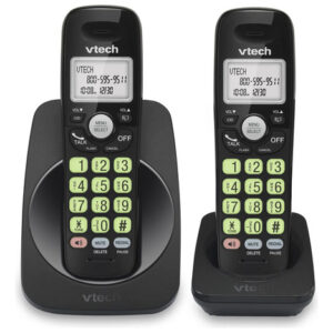 Teléfono Inalámbrico Dect 6.0 Con 2 Dispositivos Y Altavoz Negro