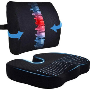 Soporte Lumbar Ergonómico Espuma Viscoelástica Negro 10 Cm Negro