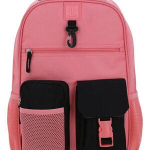 Mochila Rosa Porta Tablet Hasta 25 Cm Compartimentos Práctic Rosa Diseño De La Tela