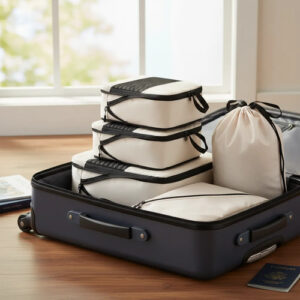 6 Bolsas De Compresión Para Viaje Organizador 6 En 1 Blanco