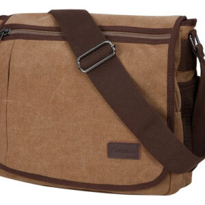 Bolsa De Mensajero Vintage Marrón Para Hombre 33 Cm Con Bols Marrón Diseño De La Tela