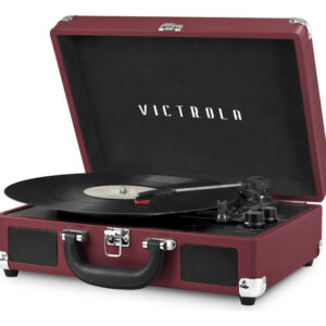 Tocadiscos Portátil Bluetooth 3 Velocidades Con Altavoces In Color