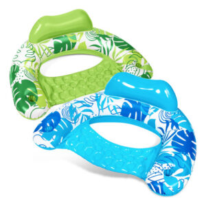 Flotadores Inflables Para Piscina Adultos 2 Sillas Con Porta Azul/verde