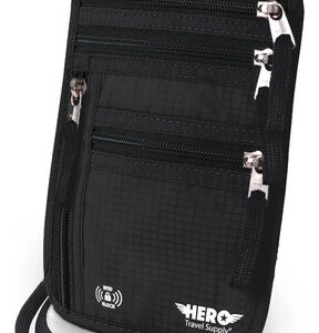 Portafolios Para Cuello Bloqueo Rfid Bolsa De Viaje Oculta Color Diseño De La Tela