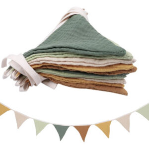 Banderines Decoración Habitación Bebé Color Verde Salvia 12m Color Nombre Del Diseño