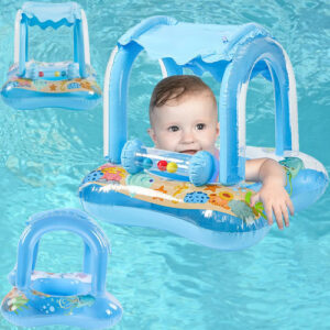 Flotador Inflable Para Niños Azul 60cm Seguro Y Ecológico Azul