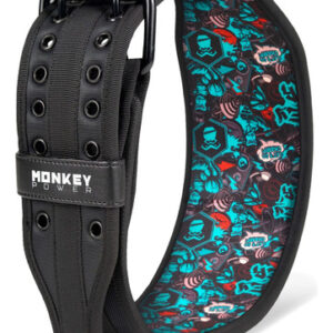 Cinturón De Ojillos Negro Para Levantamiento De Pesas Grande Negro Talla