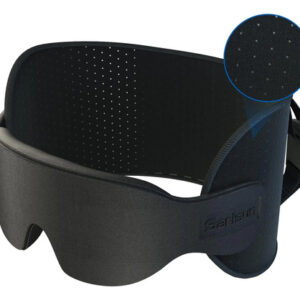 Almohada De Viaje Ultrafina Con Soporte 360 Y Máscara 3d Negro Diseño De La Tela