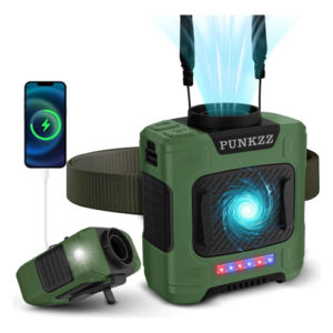 Ventilador Personal Portátil 7 En 1 3 Velocidades Verde Mili Verde Militar