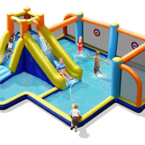 Tobogán Acuático Inflable Para Niños Con Piscina De Salpicad Color