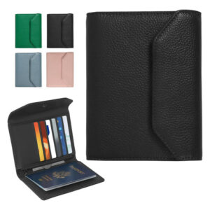 Soporte Para Pasaporte De Piel Con Rfid Unisex 15 X 11 Cm Color Diseño De La Tela