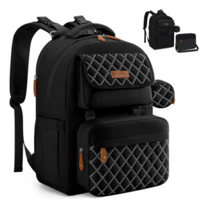 Mochila Para Pañales Grande 29l A 45l Impermeable Negra Negro Diseño De La Tela