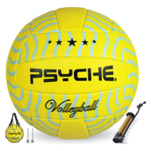 Voleibol Tamaño 5 Suave Para Gimnasio Y Playa Adultos Y Niño Pentagrama Amarillo