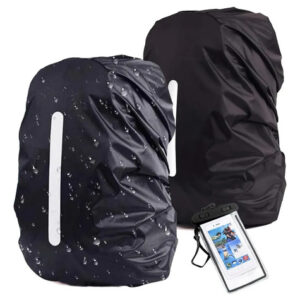 Funda Impermeable Para Mochila Nylon Negros 48x60 Cm 2 Pzs Negro/negro Nombre Del Diseño