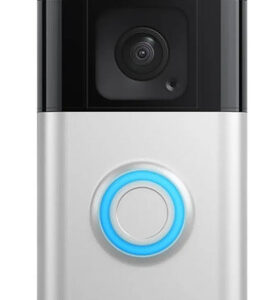 Timbre Con Cámara Inalámbrico Ring Plus Níquel Satinado Plateado