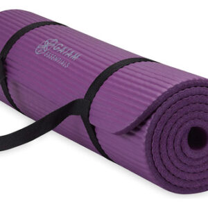 Tapete De Yoga Grueso 10 Mm Púrpura Con Correa Ajustable Púrpura