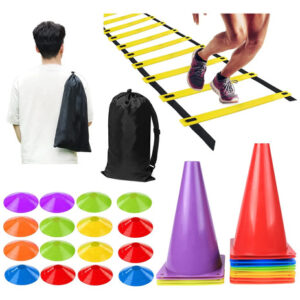 Kit De Entrenamiento De Fútbol 34 Piezas Escalera Agilidad N Naranja