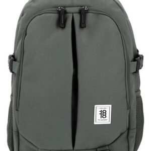 Mochila Grande Unisex Gris Polivalente Con Múltiples Bolsill Gris Diseño De La Tela