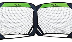 Juego De Porterías De Fútbol Portátil Sport Squad, Juego De Dos Porterías De Fútbol De Entrenamiento Desplegables De 4 Pies Con Funda De Transporte Compacta, Fácil De Montar Y Almacena