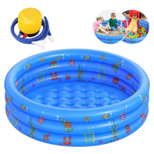 Alberca Inflable Redonda 130cm Para Niños Y Adultos Azul Azul