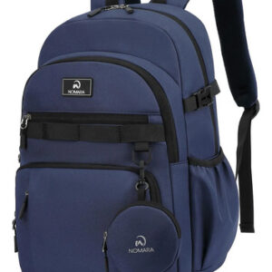 Mochila Escolar Impermeable Para Laptop 15.6 Pulgadas Azul M Azul Marino Diseño De La Tela