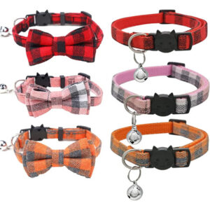 Collares Para Gatos Y Perros Pequeños 6 Piezas Ajustables Rojo Rosa Naranja Nombre Del Diseño Tamaño Del Collar